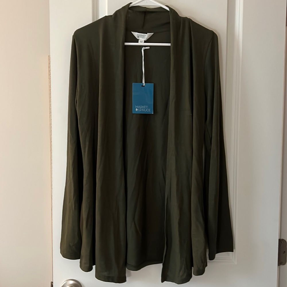 Market & Spruce olive green cardigan